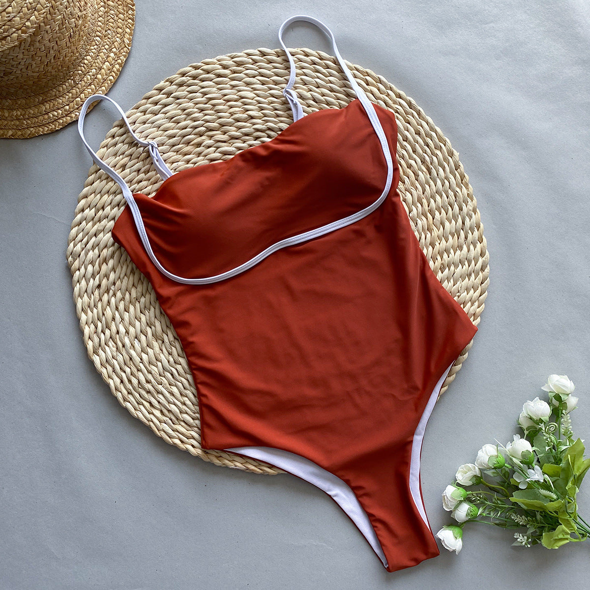Women's  Bikini New Ladies' Spliced Export Swimwear Brown Swimsuit