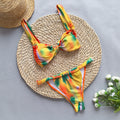 Sexy Bikini  Printed Gathered Two-Piece Women's Swimsuit