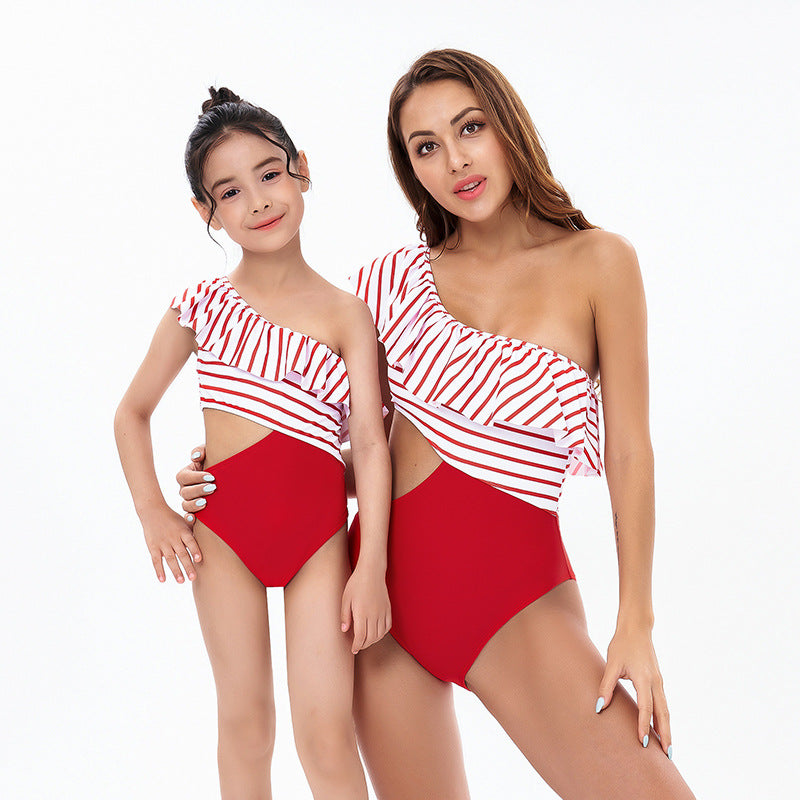 Swimsuit Female Parent-Child Mermaid Scale Print Bikini Adult Children's Mother and Daughter Swimwear