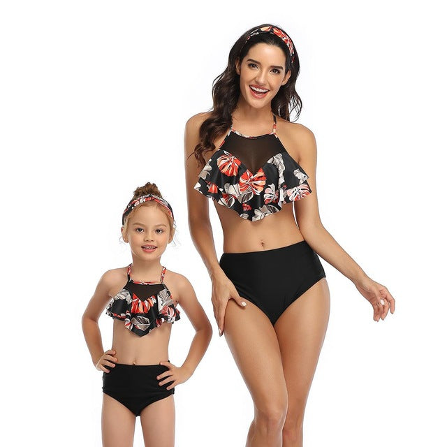 2020 Ruffles Bikini Women Girls Sexy Vintage Swimsuit Brazilian High Waist Bikini Set Female Retro Swimwear Push Up Bathing Suit