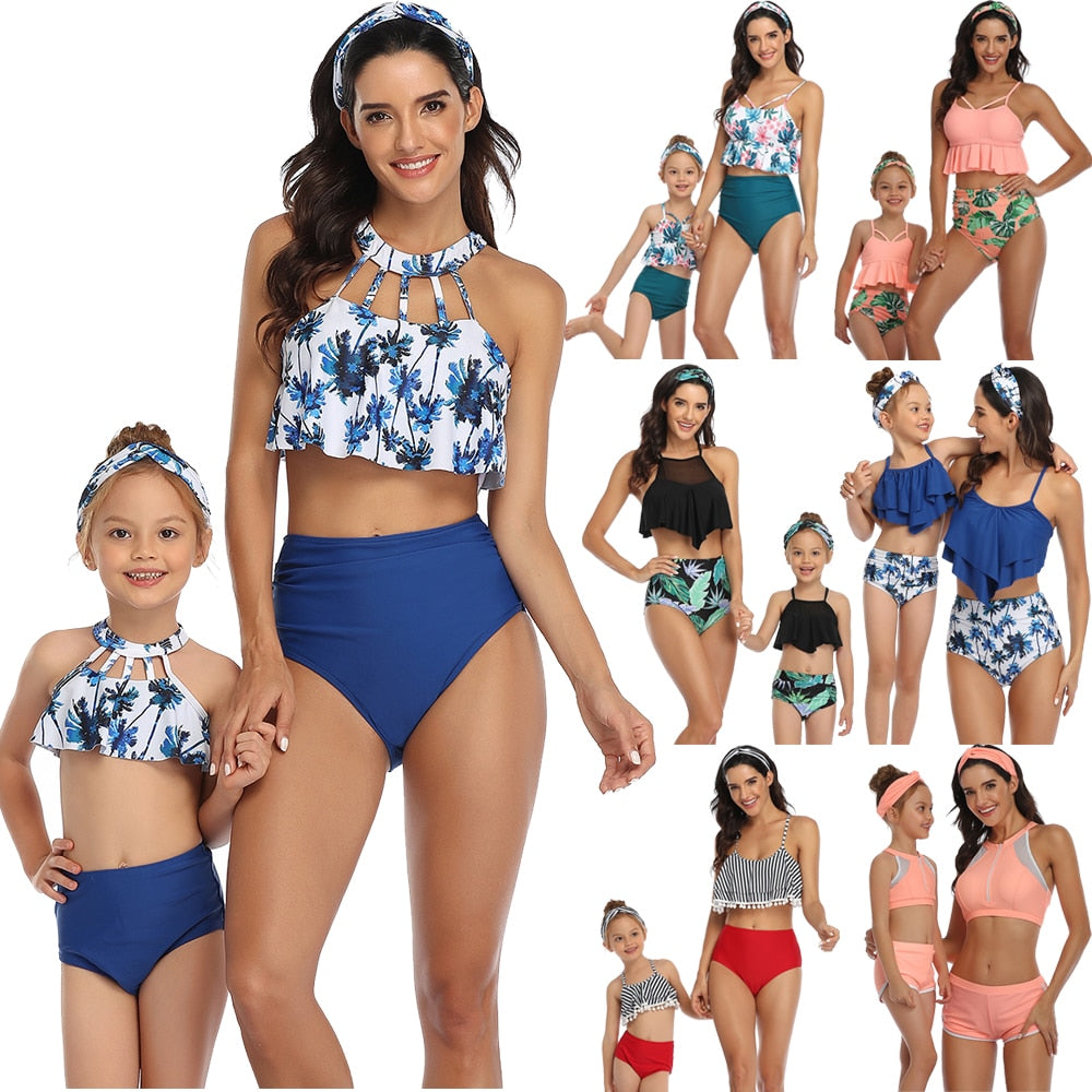 2020 Ruffles Bikini Women Girls Sexy Vintage Swimsuit Brazilian High Waist Bikini Set Female Retro Swimwear Push Up Bathing Suit