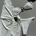 Three-Piece Bikini Sexy Solid Color Separate Women's Swimsuit