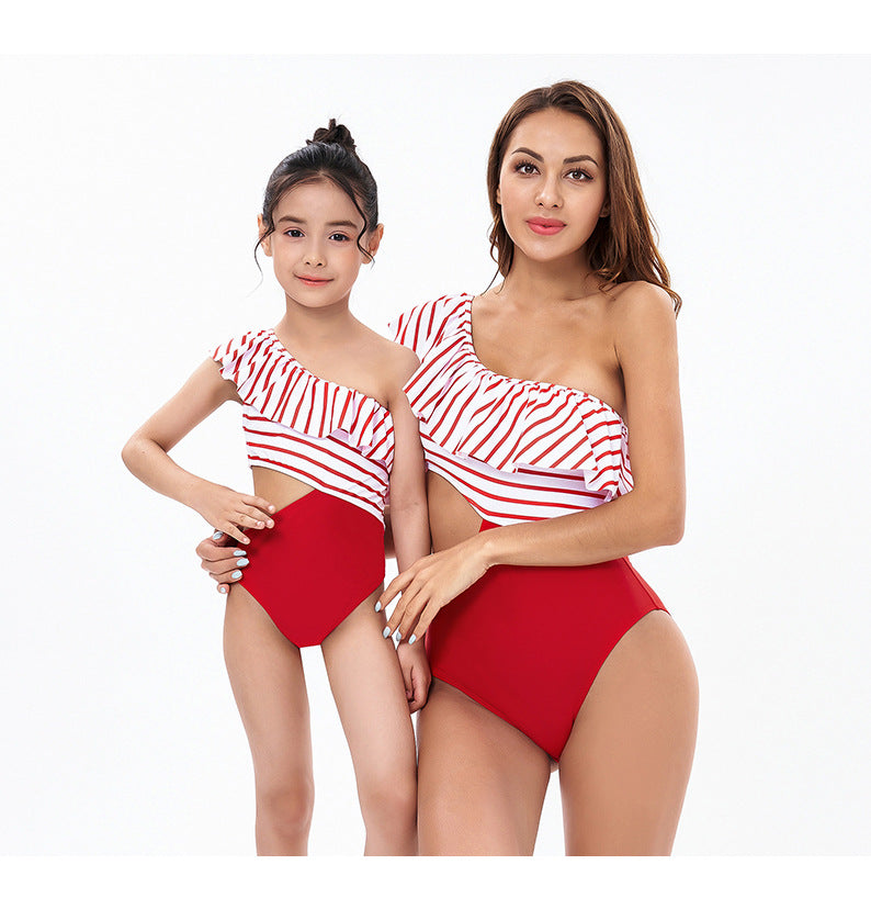 Swimsuit Female Parent-Child Mermaid Scale Print Bikini Adult Children's Mother and Daughter Swimwear