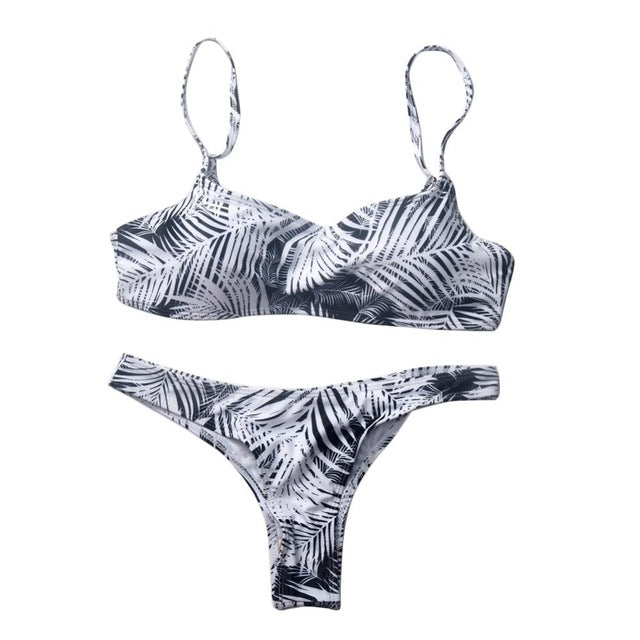 Summer Women Solid Bikini Set Push-up UnPadded Bra Swimsuit Swimwear Triangle Bather Suit Swimming Suit biquini