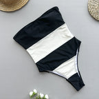 One-Piece Swimsuit Women's  Bikini Sexy Striped Swimwear Wholesale Bikini