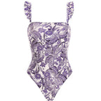 New Gathered Bikini Hot Spring Vacation Sexy High Waist Bikini Split Swimsuit