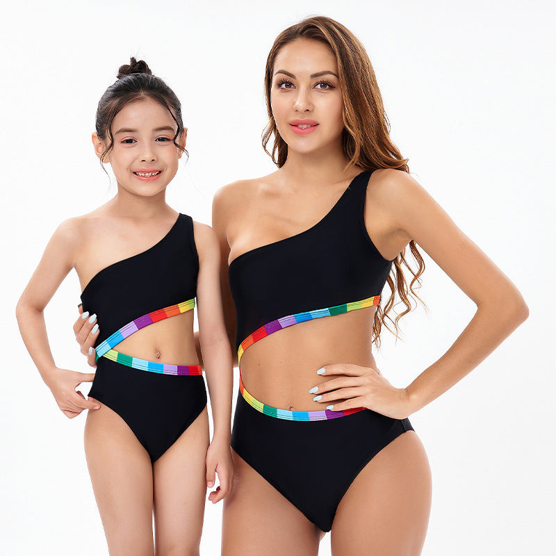 Swimsuit Female Parent-Child Mermaid Scale Print Bikini Adult Children's Mother and Daughter Swimwear