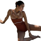 Women's  Bikini New Ladies' Spliced Export Swimwear Brown Swimsuit