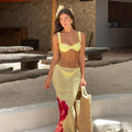 Three-Piece Bikini Set Sexy  Style Printed Separate Women's Swimsuit