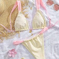 Elegant Printed Tie-up Bikini Set for Women, Fashionable Two-Piece Swimwear for Summer Beach Wear